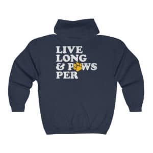 Live Long and Pawsper Unisex Zip Up Hoodie
