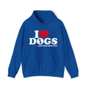 I Love (Heart) Dogs ...and also some Cats Unisex Heavy Blend™ Hooded Sweatshirt
