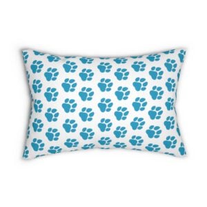 Paw Prints Spun Polyester Lumbar Pillow